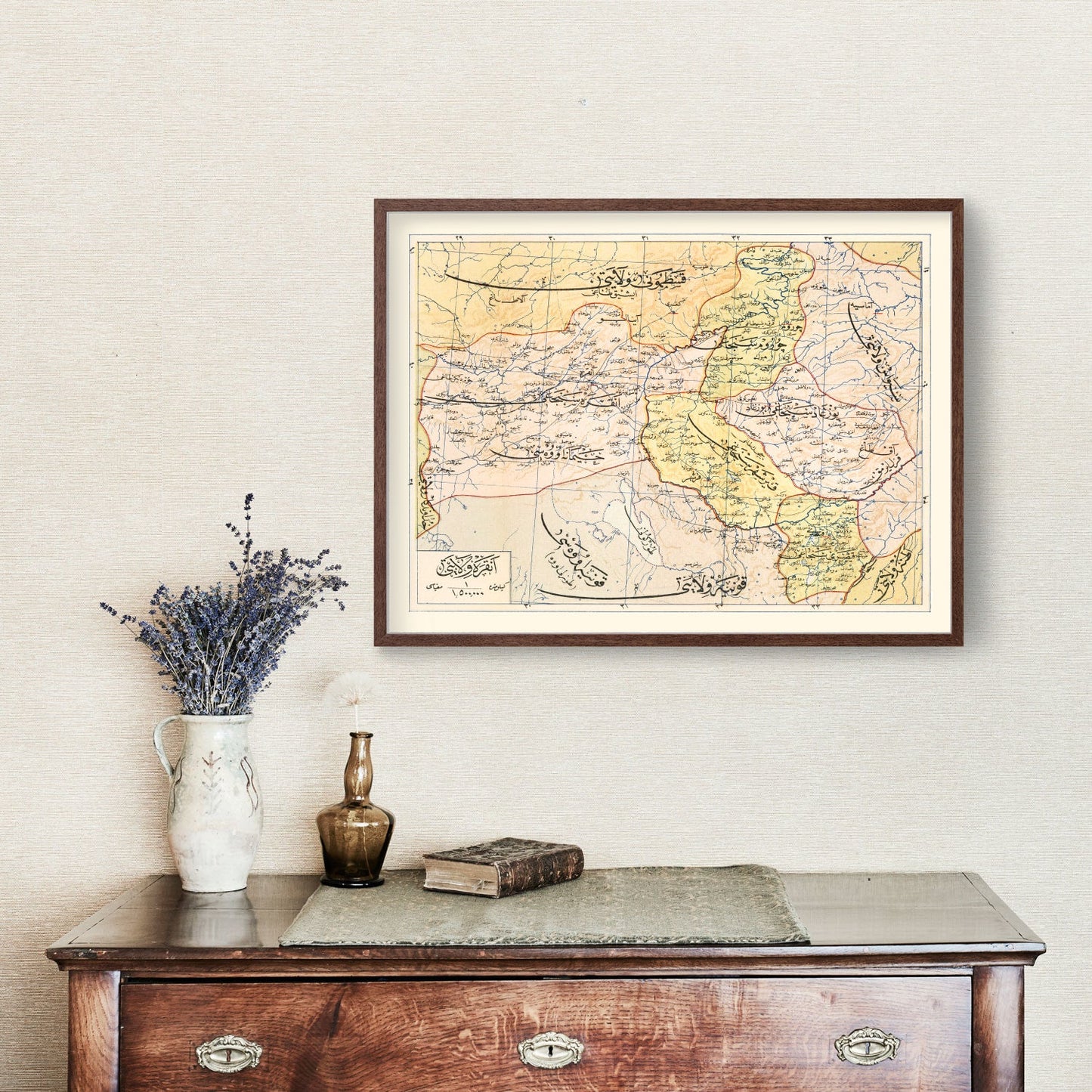 Vintage Map of Ankara, Turkey 1909
