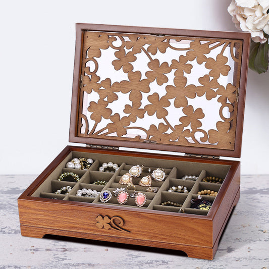Chinese Classical Wood Carved Jewelry Box