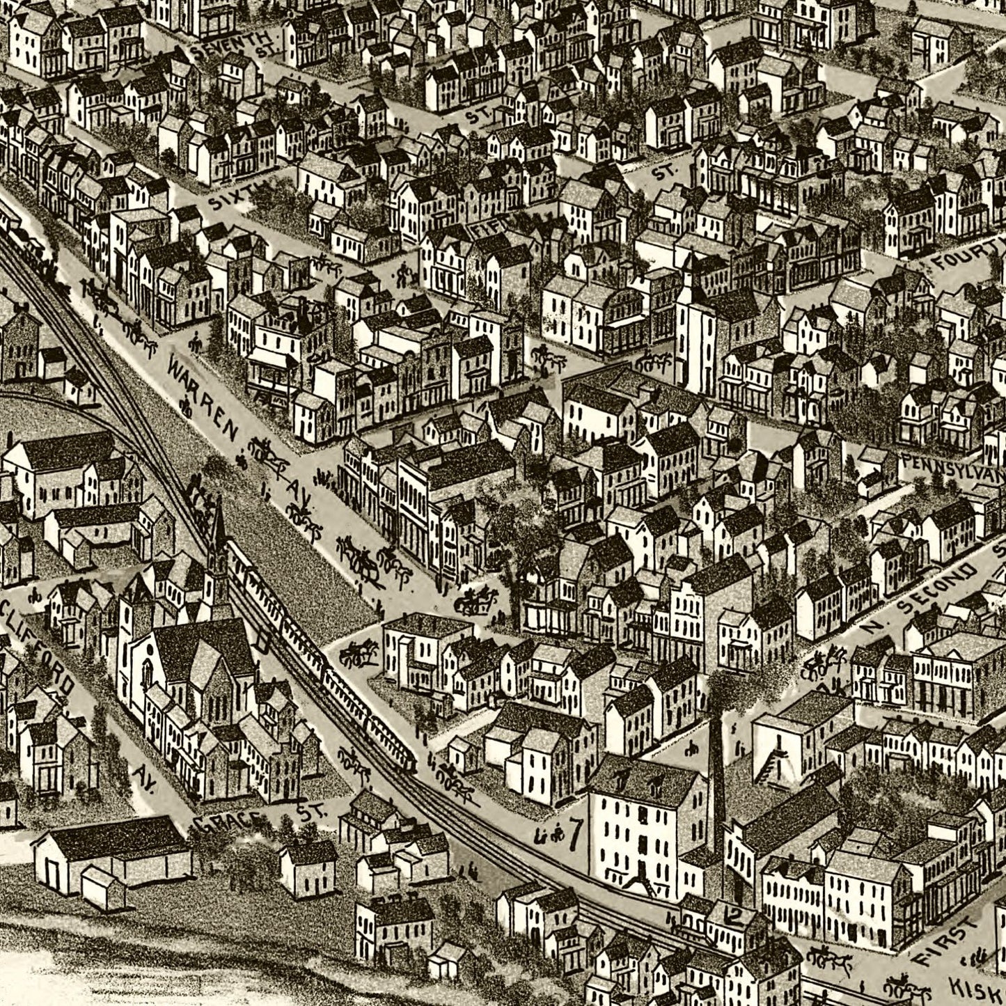 Vintage Map of Apollo, Pennsylvania 1896