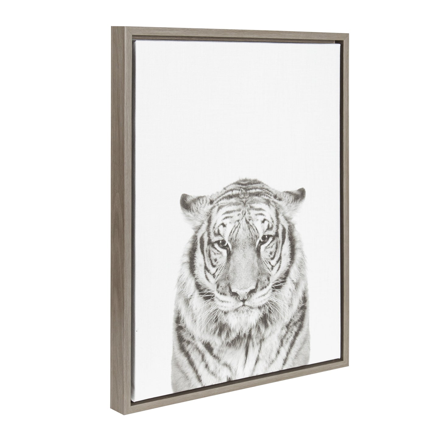 Sylvie Tiger Framed Canvas by Simon Te of Tai Prints