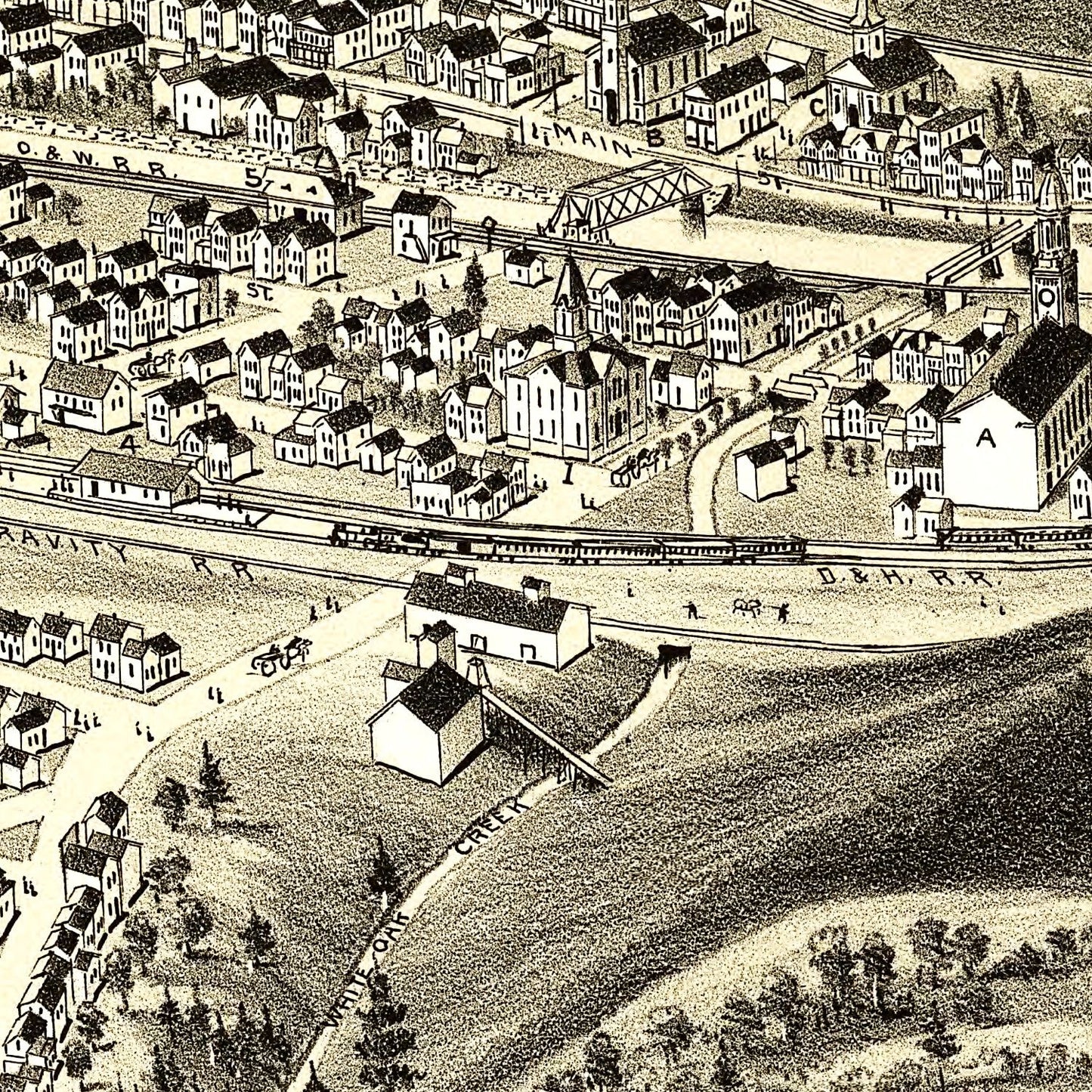Vintage Map of Archbald, Pennsylvania 1892