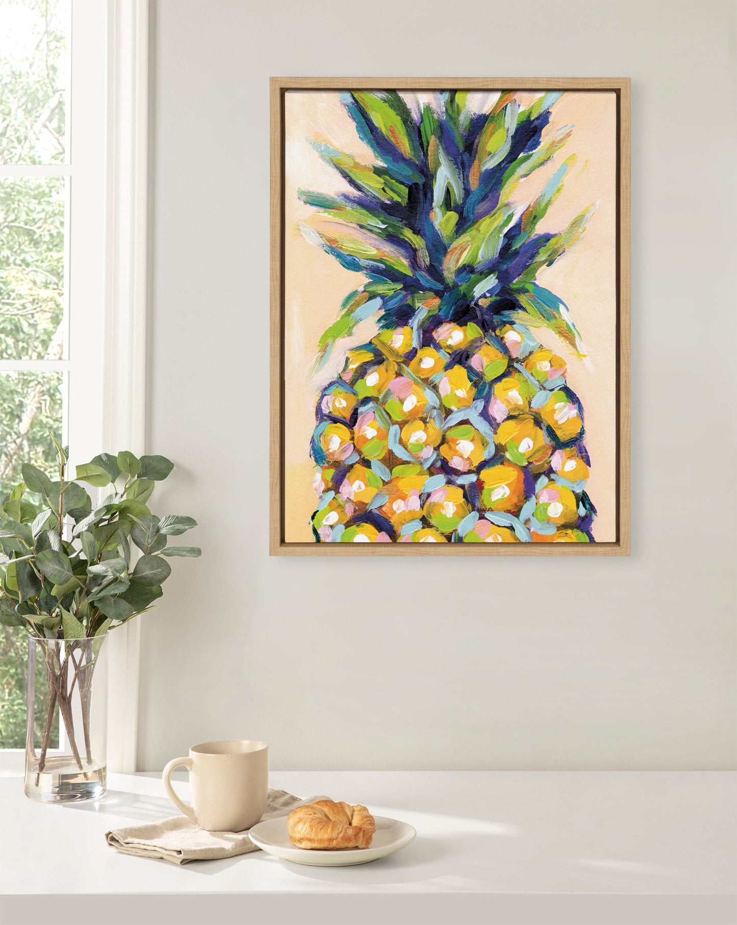 Sylvie Pineapple Study No 2 Framed Canvas by Rachel Christopoulos