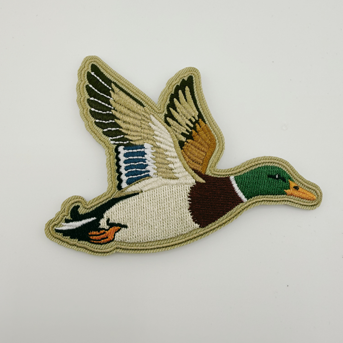 4" Flying Duck -  Embroidered Hat Patch