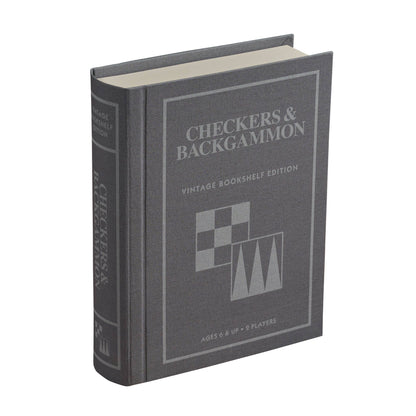 Checkers & Backgammon - Vintage Bookshelf Edition