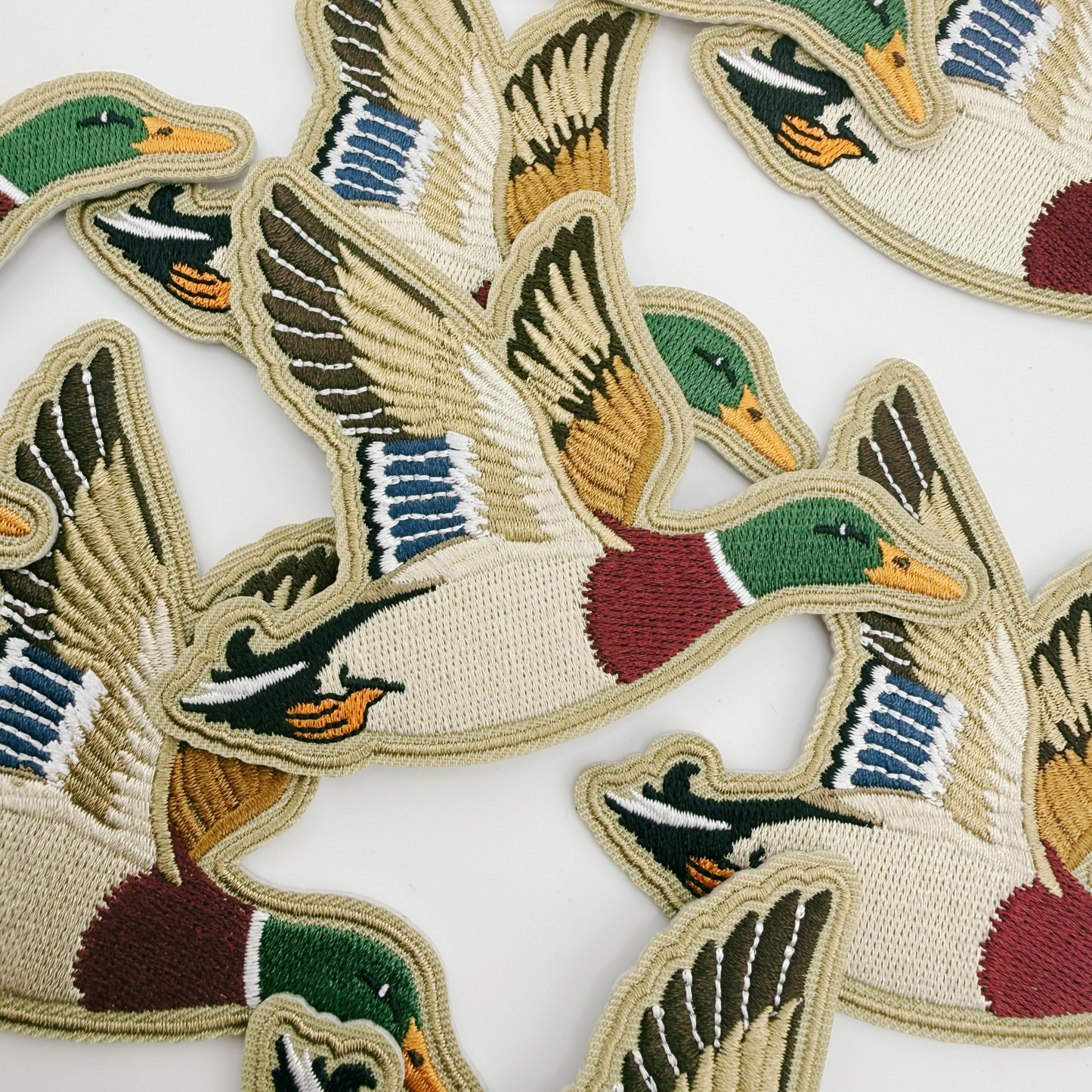 4" Flying Duck -  Embroidered Hat Patch