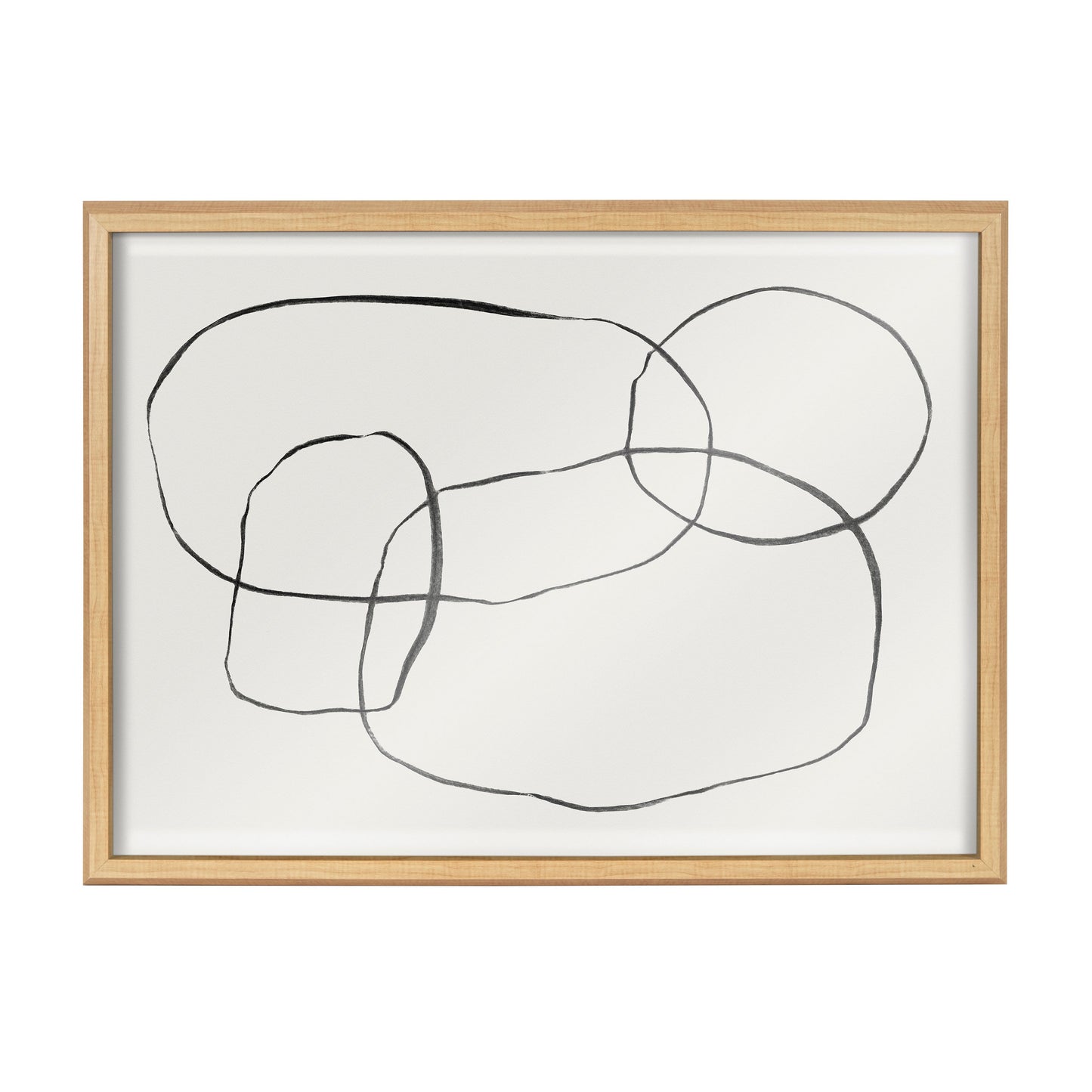 Blake 871 Modern Circles Framed Printed Glass by Teju Reval of SnazzyHues