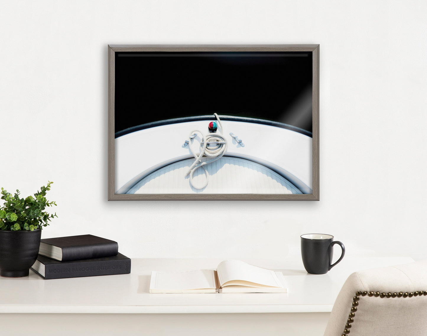Blake Drifting Framed Printed Glass by Alicia Abla