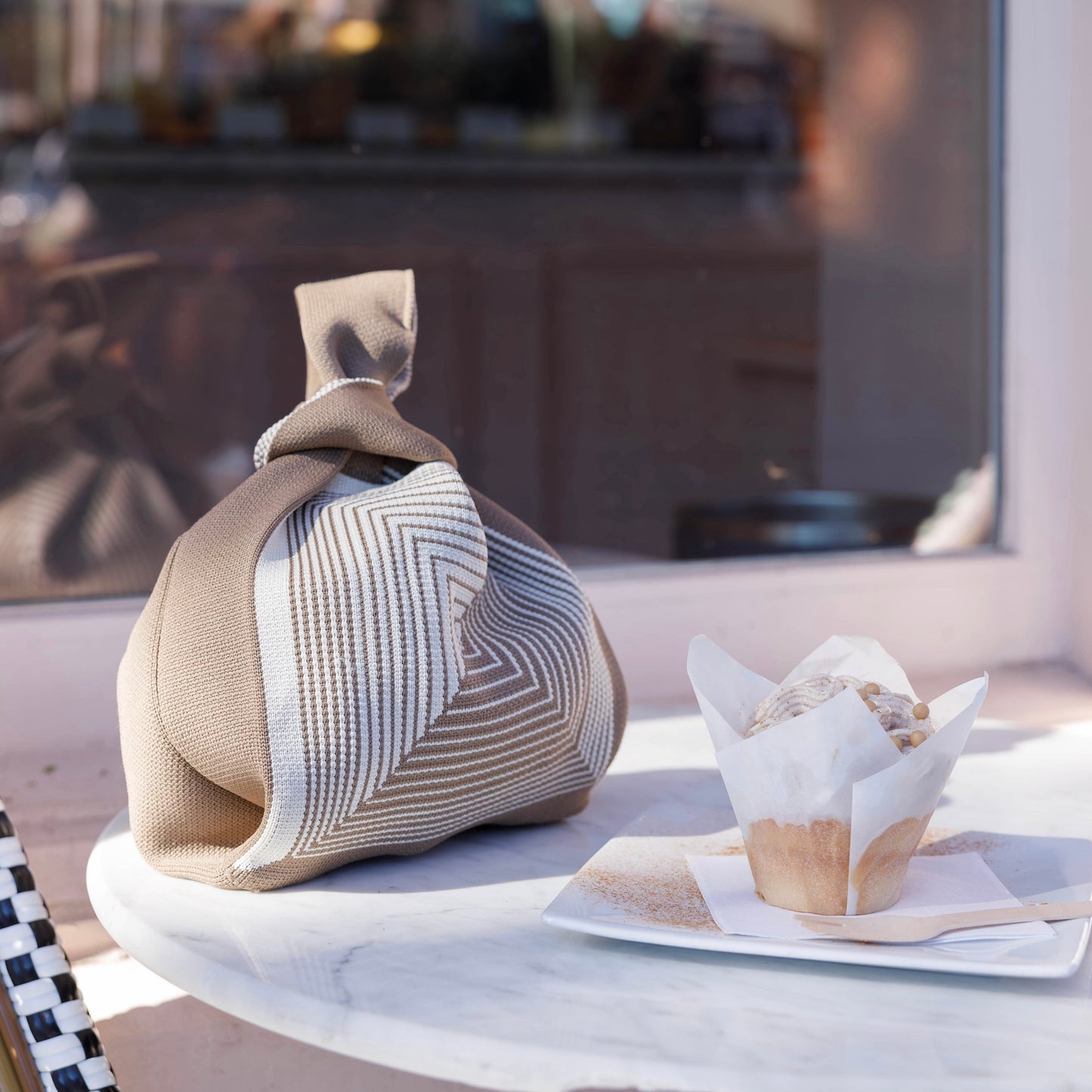 Labyrinth Beige Handbag