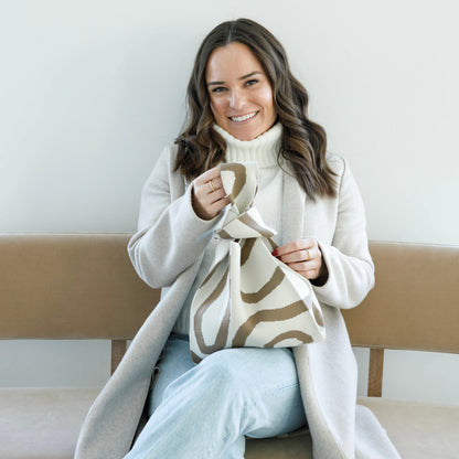 The Meander Beige Handbag