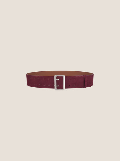 Cowhide Wide Retro Matte Belt