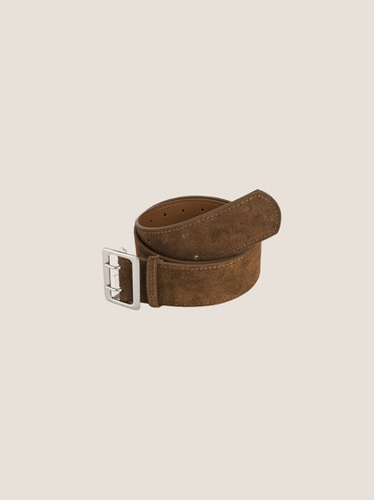 Cowhide Wide Retro Matte Belt