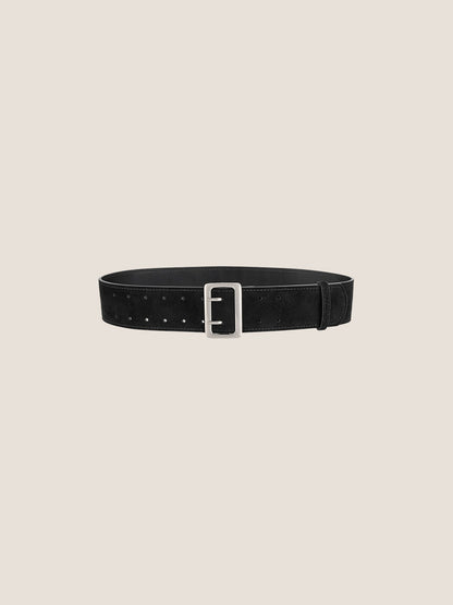 Cowhide Wide Retro Matte Belt