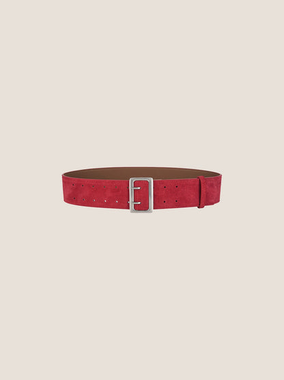 Cowhide Wide Retro Matte Belt