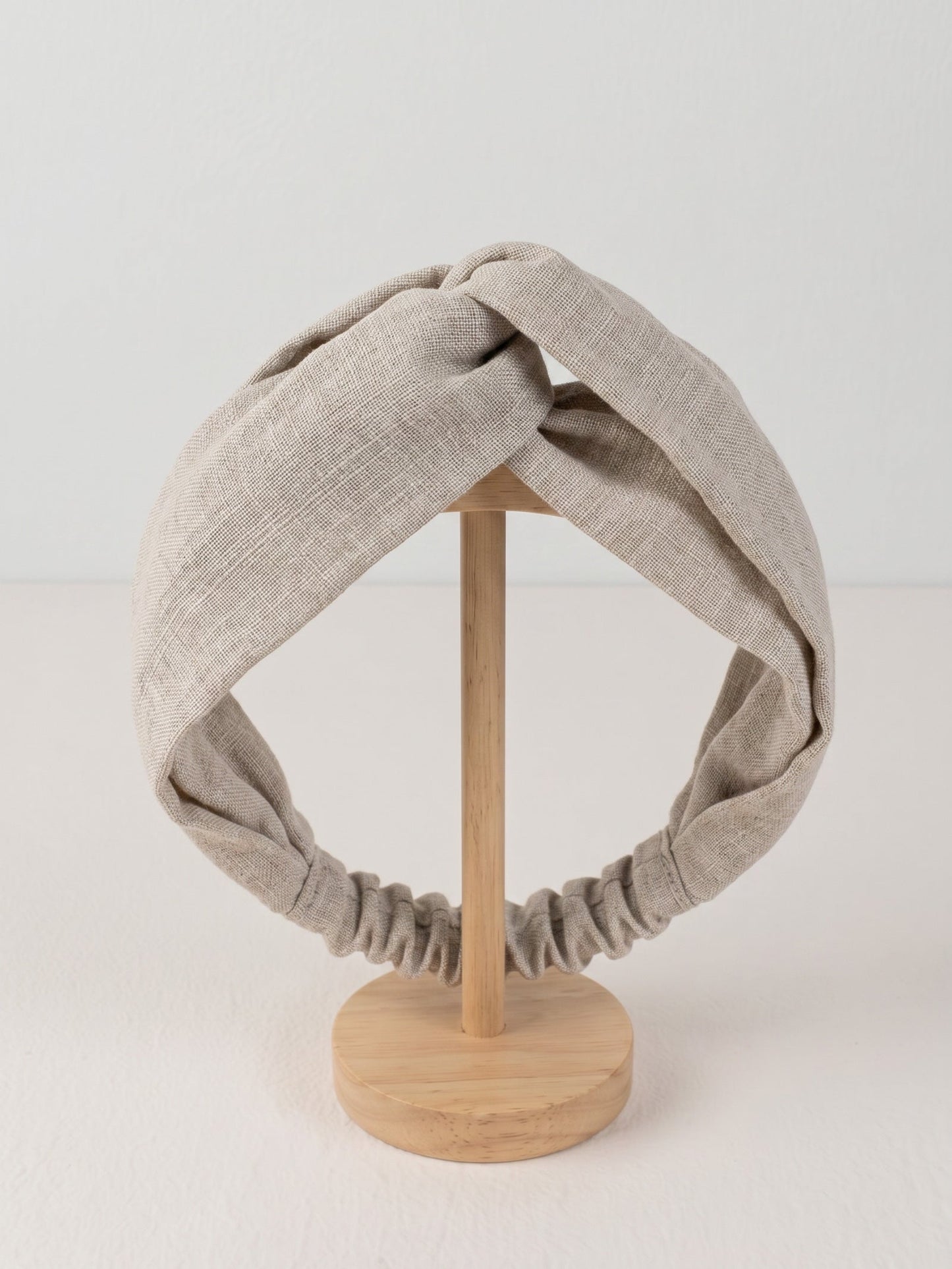 Linen Cross Wide Elastic Headband