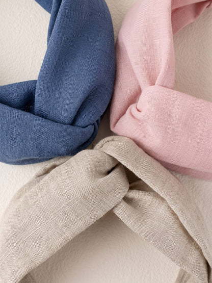 Linen Cross Wide Elastic Headband