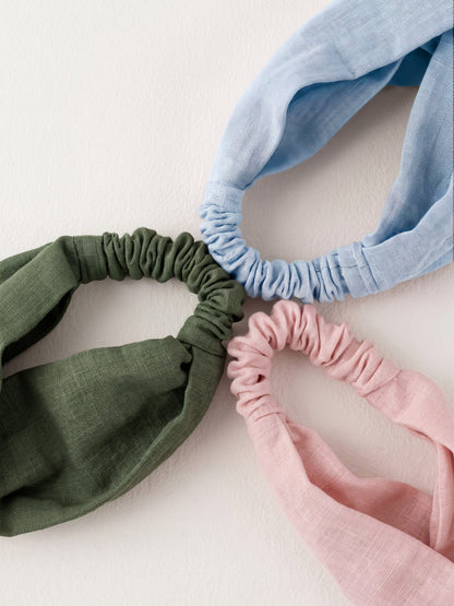 Linen Cross Wide Elastic Headband
