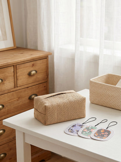 Cotton-Linen Textured Tissue Box Cover