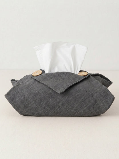 Linen Tissue Box Storage Cover