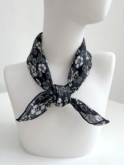 Ramie Vintage Print Handkerchief