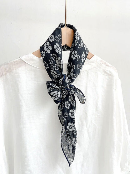 Ramie Vintage Print Handkerchief