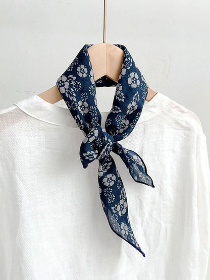 Ramie Vintage Print Handkerchief