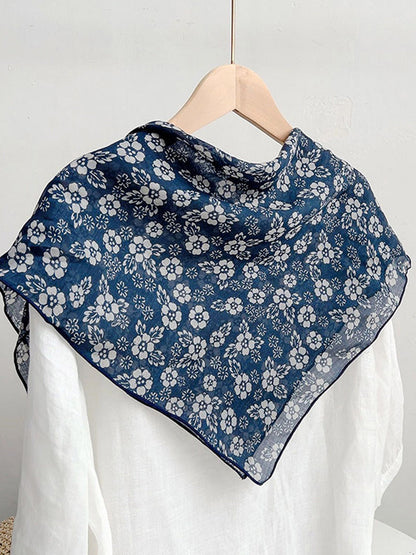 Ramie Vintage Print Handkerchief