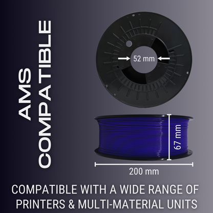 Teal AF Silk PLA 3D Printer Filament, 1.75 mm Diameter, 1 kg Spool