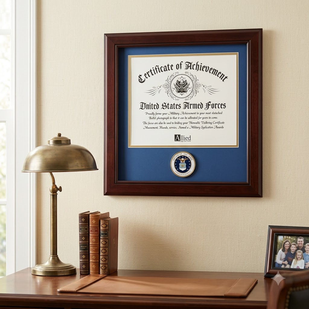 United States Air Force Certificate of Achievement Frame with Medallion - 8 x 10 inch