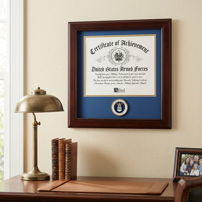 United States Air Force Certificate of Achievement Frame with Medallion - 8 x 10 inch