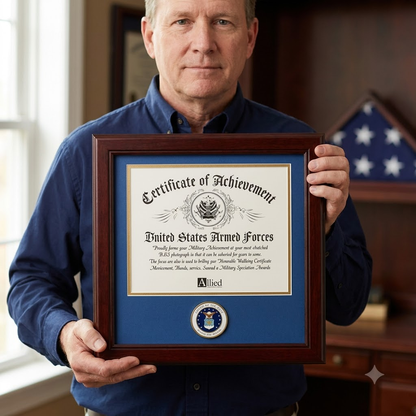 United States Air Force Certificate of Achievement Frame with Medallion - 8 x 10 inch