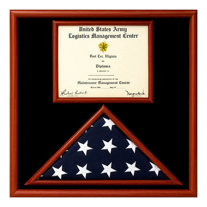 Air Force Flag and certificate Display case