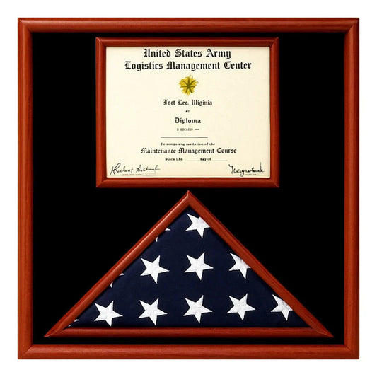 Air Force Flag and certificate Display case
