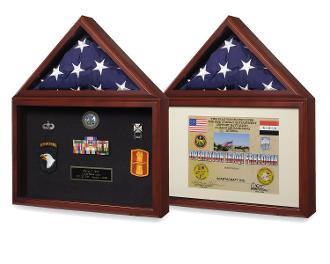 Air force Flag and medal display box- Shadow Box standard 8 ½ x 11 certificate.