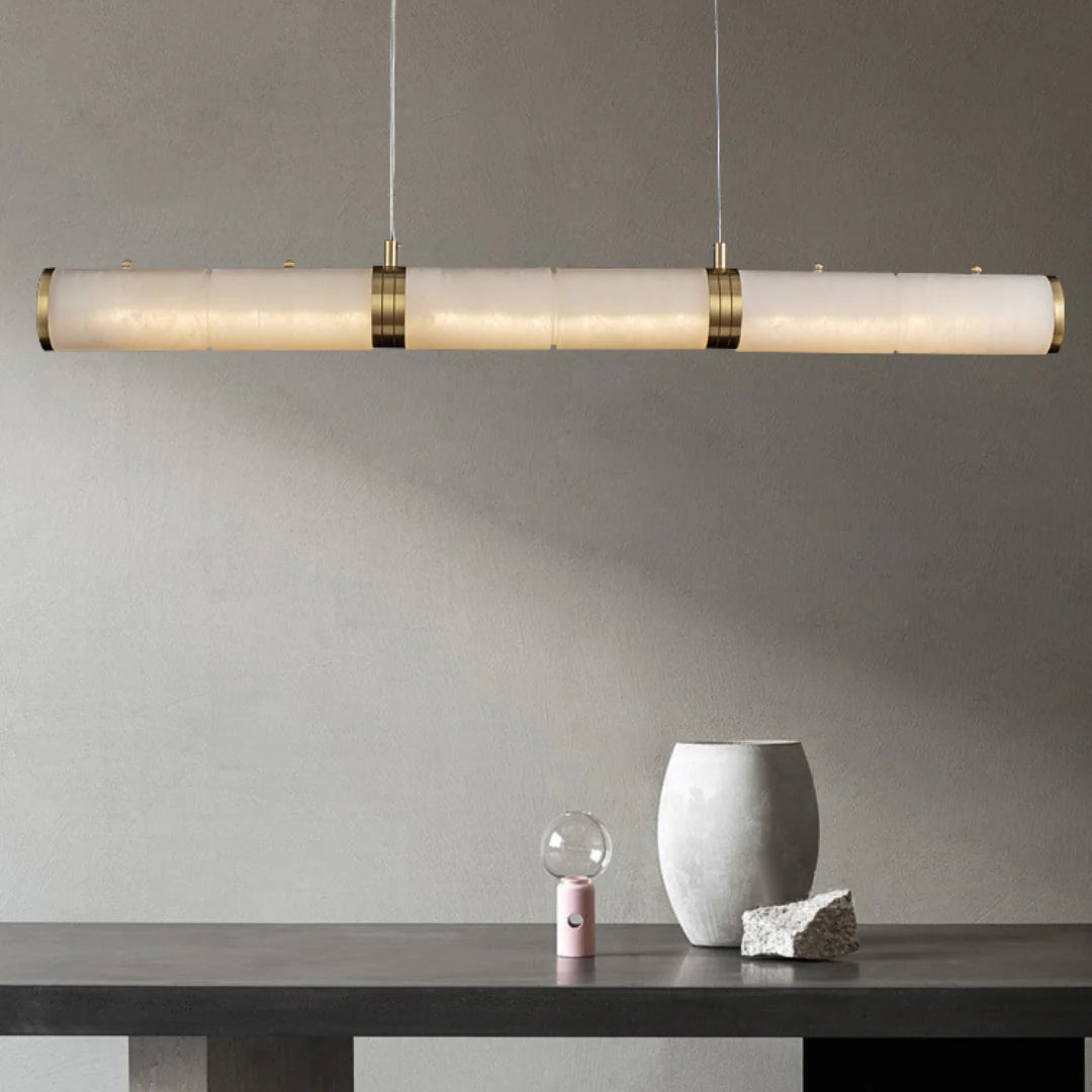 Alabaster Pillar Linear Chandelier