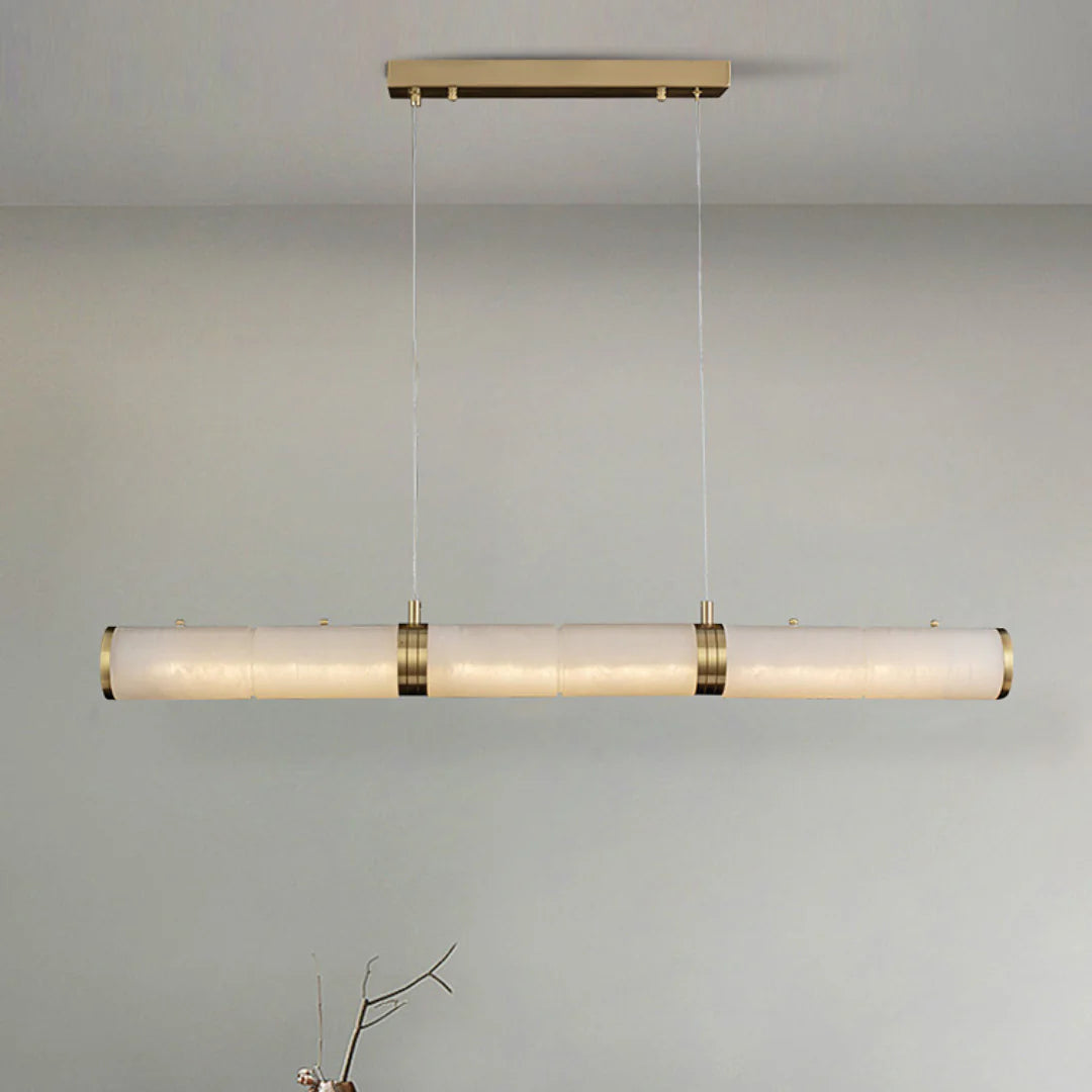 Alabaster Pillar Linear Chandelier
