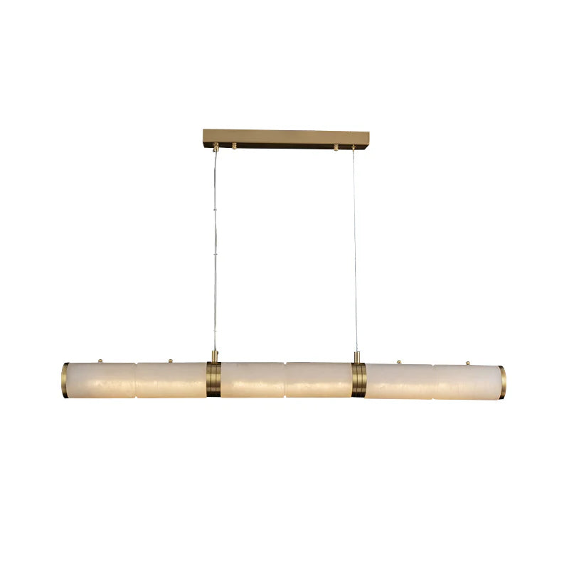 Alabaster Pillar Linear Chandelier