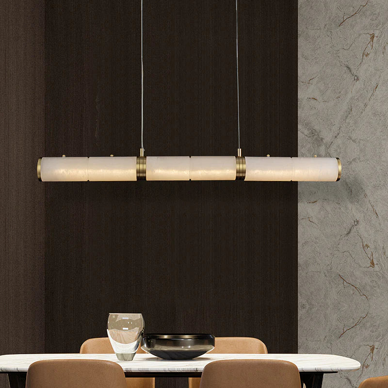 Alabaster Pillar Linear Chandelier