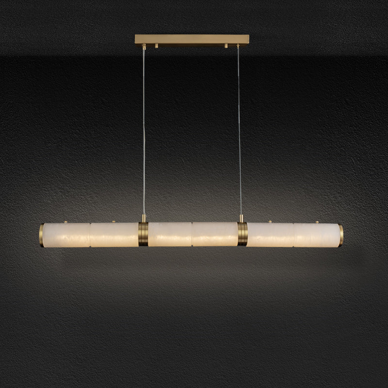 Alabaster Pillar Linear Chandelier