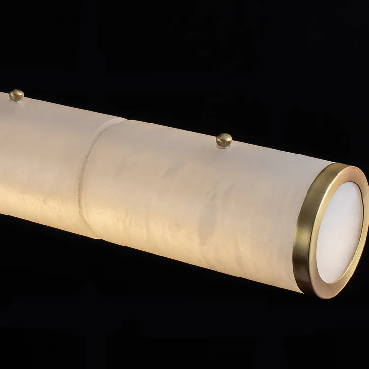 Alabaster Pillar Linear Chandelier