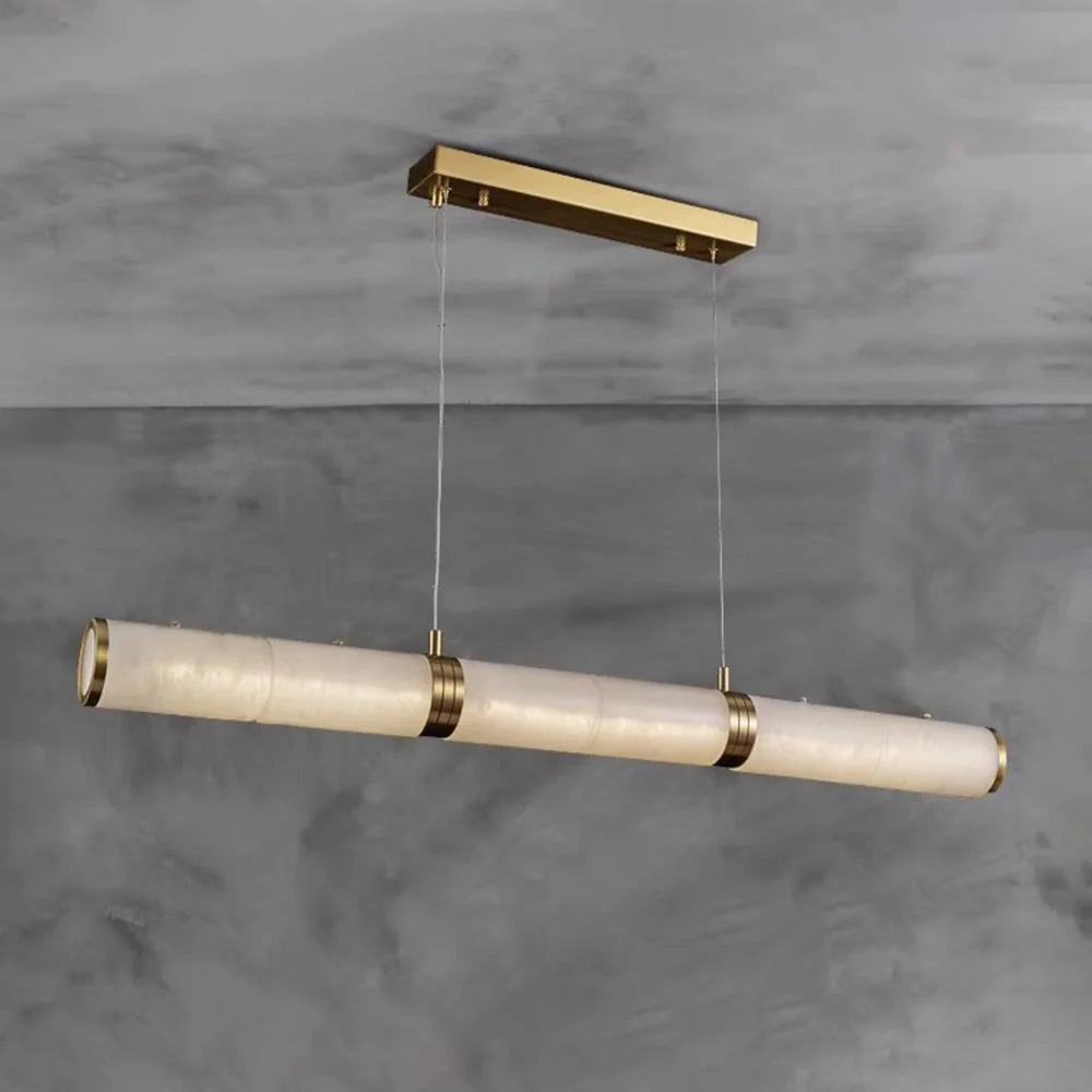 Alabaster Pillar Linear Chandelier