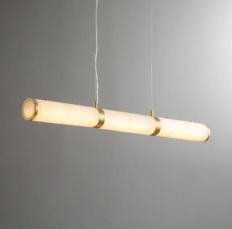 Alabaster Pillar Linear Chandelier