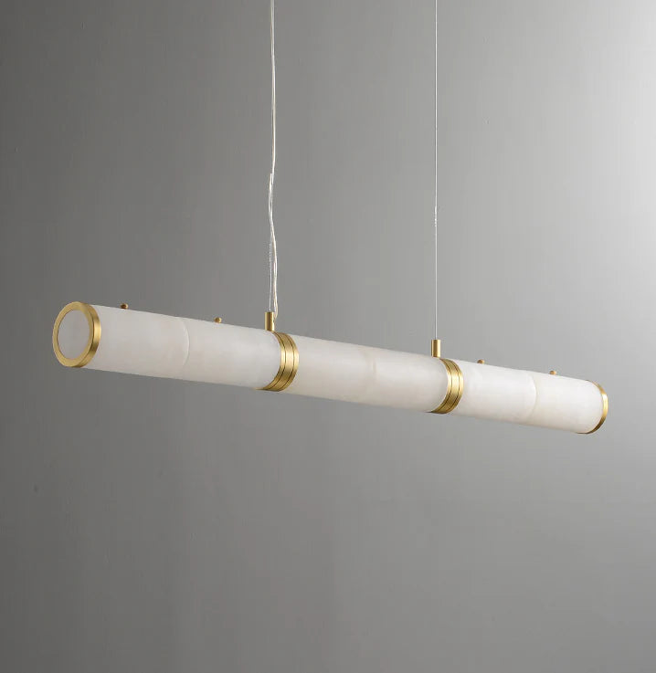 Alabaster Pillar Linear Chandelier