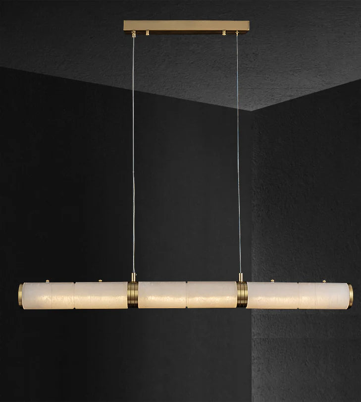 Alabaster Pillar Linear Chandelier