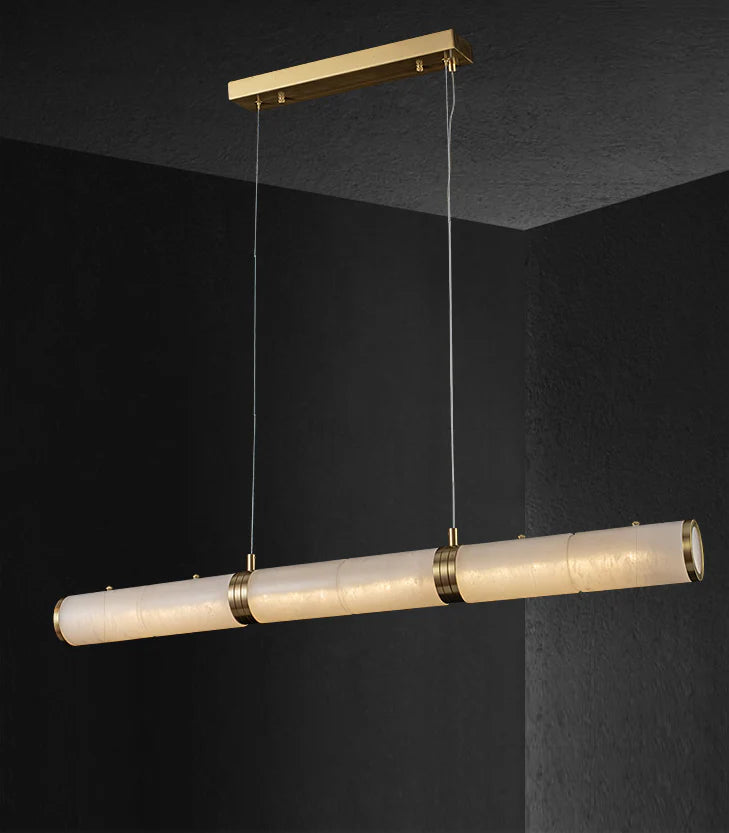 Alabaster Pillar Linear Chandelier