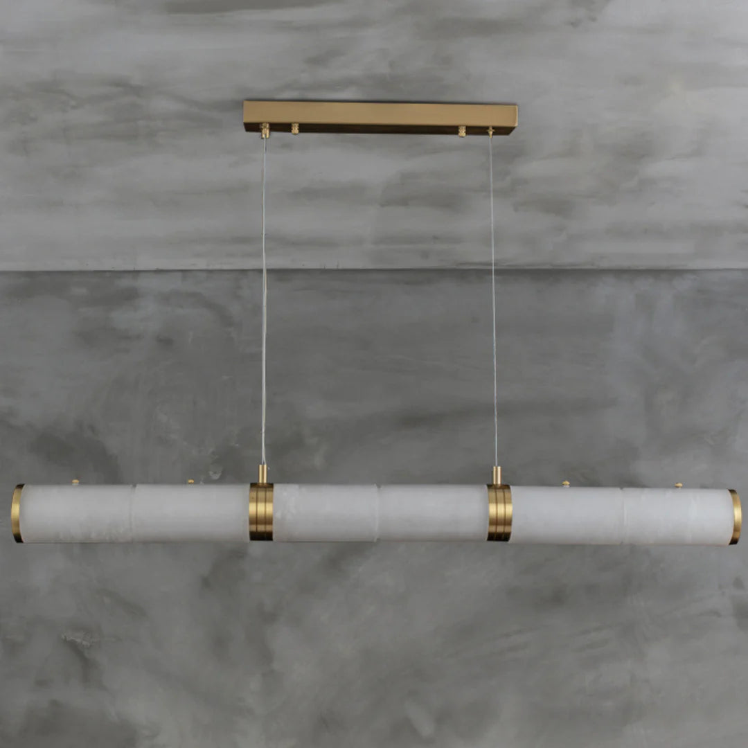 Alabaster Pillar Linear Chandelier