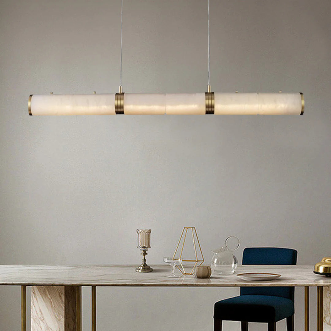 Alabaster Pillar Linear Chandelier