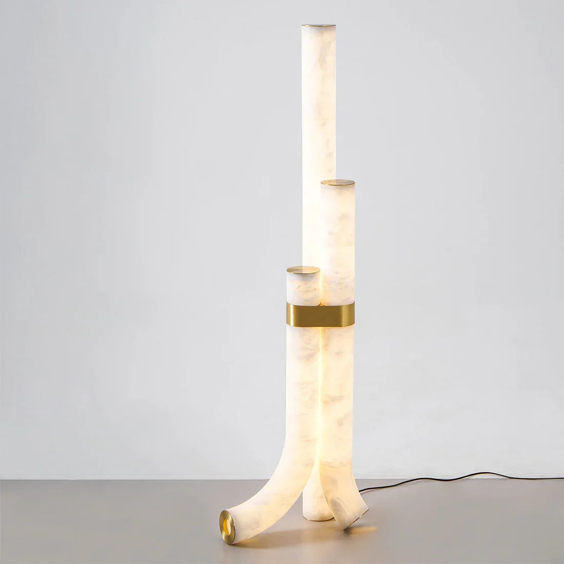 Alabaster Tube Floor Lamp
