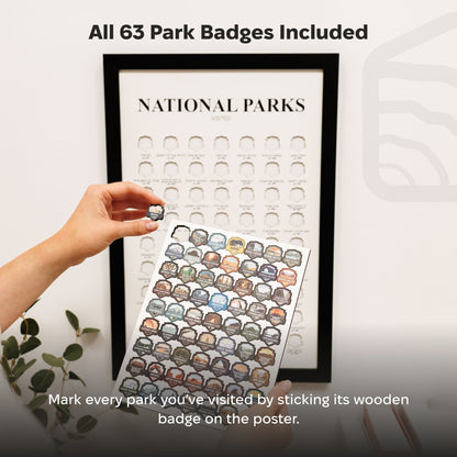 Poster Travel Tracker National Parks USA