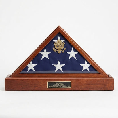 Flag Case Pedestal For 5 x 9.5 Flag - Burial Flag