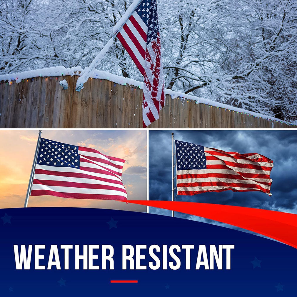 American Flag | American Flags for Outside 3'x5' |100% Made in USA Flag - Premium US Flag 3X5 Heavy Duty Outdoor with Embroidered Stars and Sewn Stripes.